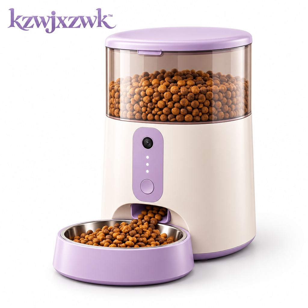 Automatic Pet Feeder - white background